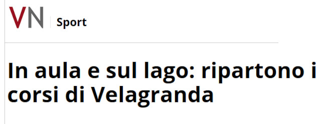 In aula e sul lago: ripartono i corsi di Velagranda