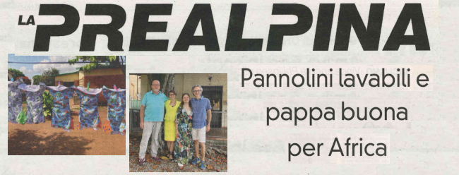 Pannolini lavabili e pappa buona per Africa