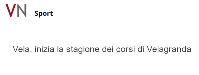 Vela, inizia la stagione dei corsi di Velagranda
