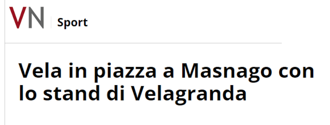 Vela in piazza a Masnago con lo stand di Velagranda
