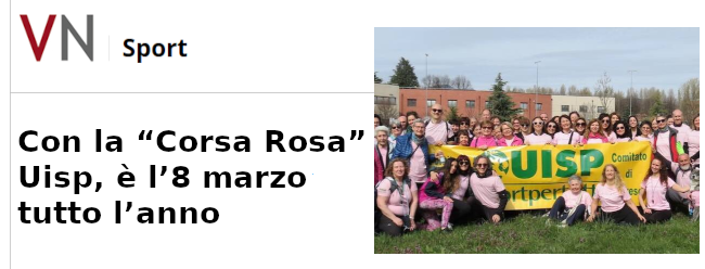 Con la “Corsa Rosa” Uisp, è l’8 marzo tutto l’anno