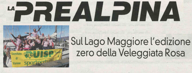 Sul lago Maggiore l'edizione zero della Veleggiata Rosa