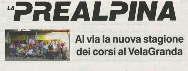Al via la nuova stagione dei corsi al VelaGranda