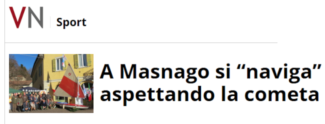 A Masnago si “naviga” aspettando la cometa