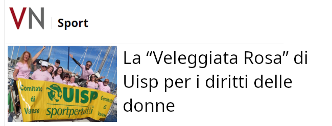 La “Veleggiata Rosa” di Uisp per i diritti delle donne