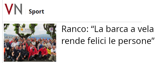 Ranco: “La barca a vela rende felici le persone”